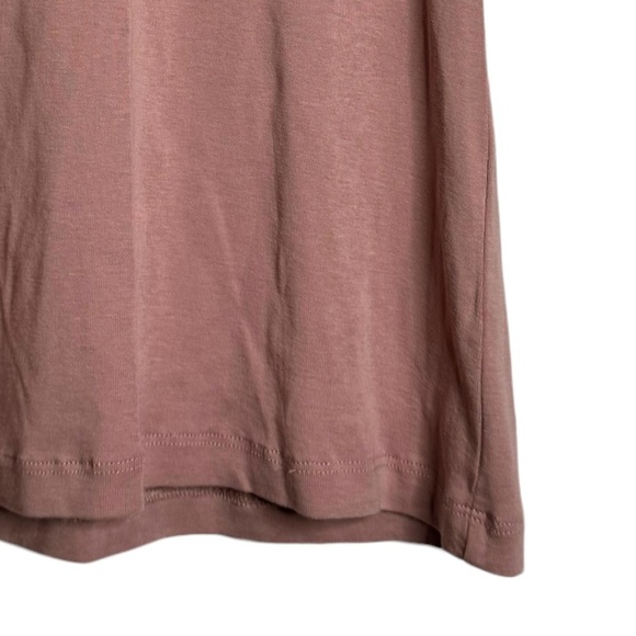 Chaser Strappy Double Vent Back Baby Ribbed Knit Tee Lattice Cutouts Pink Medium - Picture 8 of 16